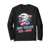 Eagle and Flag 250 Years 1776-2026 250th Birthday America Manga Larga