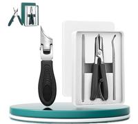 Eagle Beak Angled Nail Clippers, Eagle Beak Angled Nail Clippers 3-Piece Set, for Thick, Ingrown Nails with Anti-Splash Design (B)