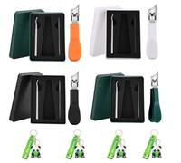 Eagle Beak Beveled Nail Clippers, Three Sets of Eagle Beak Beveled Nail Clippers, 2025 New Upgrade Wide Jaw Opening Anti-Splash Slanted for Thick & Ingrown Toenails, Super Sharp Oblique (Mix*4,4PCS)