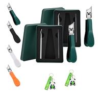 Eagle Beak Beveled Nail Clippers, Three Sets of Eagle Beak Beveled Nail Clippers, 2025 New Upgrade Wide Jaw Opening Anti-Splash Slanted for Thick & Ingrown Toenails, Super Sharp Oblique (D*2,2PCS)