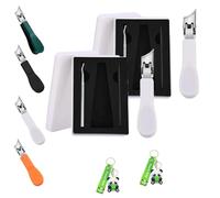 Eagle Beak Beveled Nail Clippers, Three Sets of Eagle Beak Beveled Nail Clippers, 2025 New Upgrade Wide Jaw Opening Anti-Splash Slanted for Thick & Ingrown Toenails, Super Sharp Oblique (B*2,2PCS)
