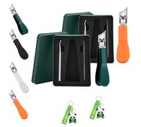 Eagle Beak Beveled Nail Clippers, Three Sets of Eagle Beak Beveled Nail Clippers, 2025 New Upgrade Wide Jaw Opening Anti-Splash Slanted for Thick & Ingrown Toenails, Super Sharp Oblique (C+D,2PCS)