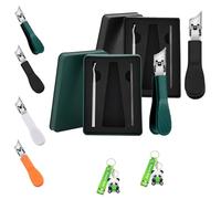 Eagle Beak Beveled Nail Clippers, Three Sets of Eagle Beak Beveled Nail Clippers, 2025 New Upgrade Wide Jaw Opening Anti-Splash Slanted for Thick & Ingrown Toenails, Super Sharp Oblique (A+D,2PCS)