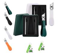 Eagle Beak Beveled Nail Clippers, Three Sets of Eagle Beak Beveled Nail Clippers, 2025 New Upgrade Wide Jaw Opening Anti-Splash Slanted for Thick & Ingrown Toenails, Super Sharp Oblique (B+D,2PCS)