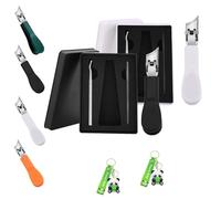 Eagle Beak Beveled Nail Clippers, Three Sets of Eagle Beak Beveled Nail Clippers, 2025 New Upgrade Wide Jaw Opening Anti-Splash Slanted for Thick & Ingrown Toenails, Super Sharp Oblique (A+B,2PCS)