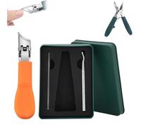 Eagle Beak Beveled Nail Clippers, Three Sets of Eagle Beak Beveled Nail Clippers, Household Multifunctional Large Opening Anti-Splash Ingrown Toenails, for Thick Nails, Ingrown Care (White)