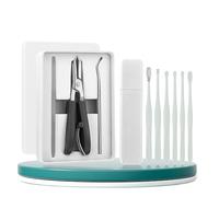 Eagle Beak Beveled Nail Clippers, Three Sets of Eagle Beak Beveled Nail Clippers, Wide Jaw Opening Anti Splash Slanted Nail Clipper for Seniors Ingrown Care(Black)