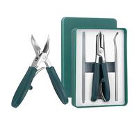 Eagle Beak Beveled Nail Clippers, Three Sets of Eagle Beak Beveled Nails Clippers, Eagle Beak Nail Clippers, Splash-Proof 25° Beveled Edge for Thick Nails & Seniors, Wide Jaw Sharp Clipper (Green)