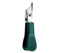 Eagle Beak - Cortaúñas biselado con apertura de mandíbula ancha, antisalpicaduras, juego de cortaúñas inclinado y mango largo oblicuo para uñas gruesas, personas mayores y cuidado encarnado (verde)