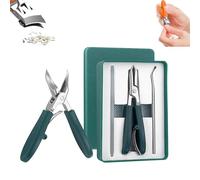 Eagle Beak - Cortaúñas para uñas gruesas, juego de 2 piezas, diseño biselado para personas mayores y cuidado de uñas encarnadas, multifuncional para el hogar con gran apertura y antisalpicaduras