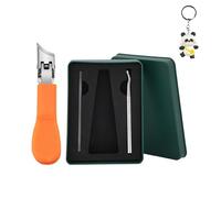 Eagle Beak Nail Clippers, Three Sets of Eagle Beak Beveled Nail Clippers, Household Multifunctional Large Opening Anti-Splash Nails Clipper for Thick Nails, Seniors & Ingrown Care (Orange)