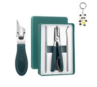Eagle Beak Nail Clippers, Three Sets of Eagle Beak Beveled Nail Clippers, Household Multifunctional Large Opening Anti-Splash Nails Clipper for Thick Nails, Seniors & Ingrown Care (Green)
