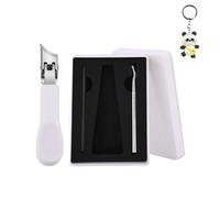 Eagle Beak Nail Clippers, Three Sets of Eagle Beak Beveled Nail Clippers, Household Multifunctional Large Opening Anti-Splash Nails Clipper for Thick Nails, Seniors & Ingrown Care (White)