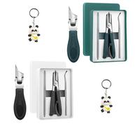 Eagle Beak Nail Clippers, Three Sets of Eagle Beak Beveled Nail Clippers, Household Multifunctional Large Opening Anti-Splash Nails Clipper for Thick Nails, Seniors & Ingrown Care (Black+Green)