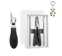 Eagle Beak Nail Clippers, Three Sets of Eagle Beak Beveled Nail Clippers, Household Multifunctional Large Opening Anti-Splash Nails Clipper for Thick Nails, Seniors & Ingrown Care (Black)