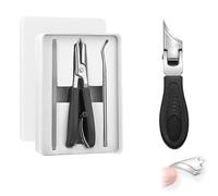 Eagle beak nail clippers, three sets of eagle beak beveled nail clippers, Multifunctional Nail Clipper, Beveled Nail Clipper, for Thick Nails, Seniors&Ingrown Care (Black)