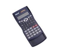 Eagle Calculadora científica, 12+10 dígitos, Pantalla de 2 líneas, 240 Funciones, batería Solar y de botón, con Cubierta Trasera Deslizante, Color Negro