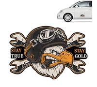 Eagle Car Decals - American Bird Body Graphic, Patriotic Biker Style Vinyl Sticker with Weatherproof Coating, Sturdy Sun Protection Adhesive Layer, Ideal for Laptop Tablet Decoration