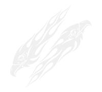 Eagle Car Sticker - 2Pcs Motorcycle Decals | Motorbike Sticker, Flame Eagle Stickerr, Vehicle Stickerr, Automotive Decals For Motorcycle, Truck, Car