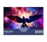 Eagle-Cosmic Colors Puzzle De Madera Impermeable DIY Puzzle De 1000 Piezas para Adultos Imposible Rompecabezas para Adultos Juegos Educativos