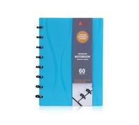 Eagle - Cuaderno Discbound de tamaño mediano, personalizable, funda de poliéster, con 60 hojas a rayas