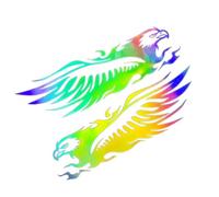 Eagle Design Motorcycle Decals - Vintage Reflective Waterproof Self Adhesive Stickers, Vehicle Styling Patch Accessory | Car Bike Scooter Dirt Truck Laptop Decoration Support, Outdoor Durability
