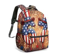 Eagle Fishing Graphic - Mochila de 16 pulgadas con diseño de bandera americana, mochila de viaje patriótica vintage para hombres, niños y niñas, 08., L, Casual