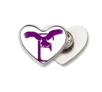 Eagle Fly Stay Branch Art Deco - Broche de metal con forma de corazón