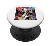 Eagle Guitar Rock Star and Roll America Funny Kids Eagles PopSockets PopGrip Adhesivo