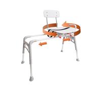 Eagle Health Supplies Silla de ducha deslizante con asiento giratorio, apto para FSA/HSA, bancos de ducha ajustables en altura para ducha interior, asiento de ducha Ergo para ancianos y discapacitados