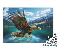 Eagle in Flight Rompecabezas 1000 Piezas, Nature Landscape Art Juego Familiar Ilustrados Adultos Regalo Hombre Mujer Desafío 38x26cm/1000pcs