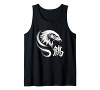 Eagle Japanese Kanji Sumi-e - Pincel de Tinta Vintage Camiseta sin Mangas