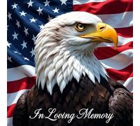 Eagle Military Funeral Guest Book - Honoring Our Heroes: Patriotic Memorial & Celebration of Life Keepsake | Veteran Tribute Sign-In Book with Memory & Condolence Pages