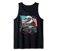 Eagle Monster Truck Bandera Americana Patriot Niños Camiseta sin Mangas