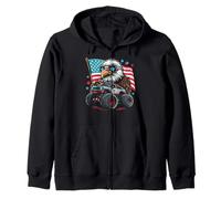 Eagle Monster Truck Bandera Americana Patriot Niños Sudadera con Capucha
