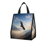 Eagle Mountains - Lonchera aislada con bolsillos interiores, bonitas bolsas de almuerzo para mujeres y hombres, bolsa de almuerzo a prueba de fugas para el trabajo, oficina, picnic, viajes