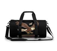 Eagle On A Trampoline - Divertida bolsa de gimnasio grande novedosa, ligera, deportiva, bolsa de viaje, equipaje de mano, 17.5 x 9 x 9 pulgadas