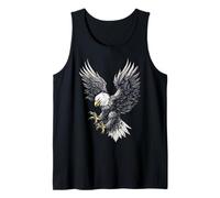 Eagle Patriot USA Animal Lover Hombres Mujeres Niños Motivo Pájaro Camiseta sin Mangas