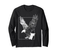 Eagle Patriot USA Animal Lover Hombres Mujeres Niños Motivo Pájaro Manga Larga