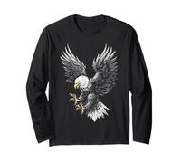 Eagle Patriot USA Animal Lover Hombres Mujeres Niños Motivo Pájaro Manga Larga