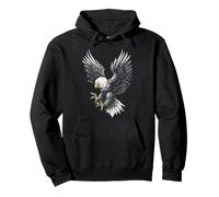 Eagle Patriot USA Animal Lover Hombres Mujeres Niños Motivo Pájaro Sudadera con Capucha