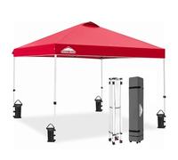 EAGLE PEAK Carpa desplegable instantánea para Exteriores de 3 x 3 m, Refugio de Pierna Recta (Rojo)