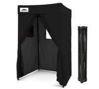 Eagle Peak Flex Compact - Vestuario con toldo desplegable Compacto de 1,2 x 1,2 m, vestidor de privacidad portátil para sesiones de Fotos de Moda en Interiores, Campamento o Piscina, Color Negro
