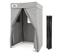 Eagle Peak Flex Compact - Vestuario con toldo desplegable Compacto de 1,2 x 1,2 m, vestidor de privacidad portátil para sesiones de Fotos de Moda en Interiores, Campamento o Piscina, Color Gris