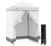Eagle Peak Flex - Toldo Plegable Ultra Compacto de 1,5 m x 1,5 m, Refugio Solar, Vestuario, cabaña portátil de privacidad para Piscina, sesiones de Fotos de Moda o Camping, Color Blanco