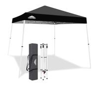 EAGLE PEAK Tienda de campaña desplegable con Patas inclinadas de 3 m x 3 m, toldo instantáneo para Exteriores, fácil instalación, Refugio Plegable, Color Negro