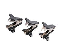 Eagle Removedor de grapas, extractor de grapas, agarre extra ancho, mandíbulas de acero, paquete de 3, color negro