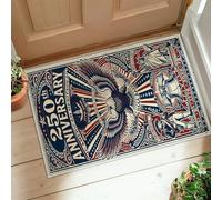Eagle Runner - Alfombra patriótica vintage con diseño de soldado de campana de libertad, para aniversario, color rojo, de pelo bajo, suave, resistente a las manchas, para cocina, entrada, lavandería