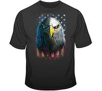 Eagle Stare (Oversized Print) White Yellow Black Red Mens Women T Shirt 100% Cotton You Choose Style, Size, Color 1073584617(X-Large)