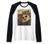 Eagle Student Funny Meme Selfie Vintage Home Game Day Mascota Camiseta Manga Raglan